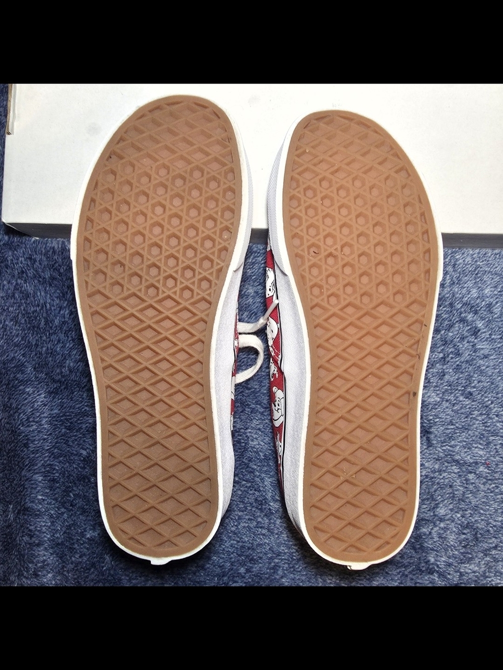 Vans Red Dalmatian-Print Authentic Low-Top Sneakers - Picture 6 of 7
